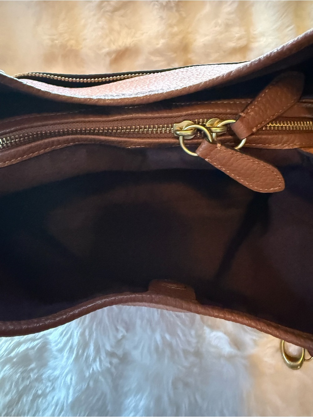 Coach Lori Bag Pebbled Leather Shoulder Bag in Cognac & Saddle Brown - Canyon - Picture 11 of 16
